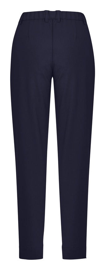 Comfort Waist Womens Slim Leg Pant Navy back view