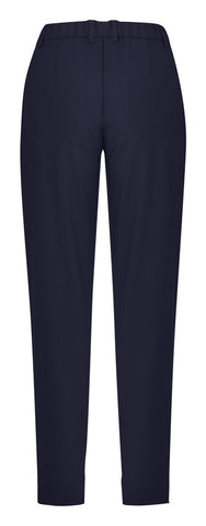 Comfort Waist Womens Slim Leg Pant Navy back view
