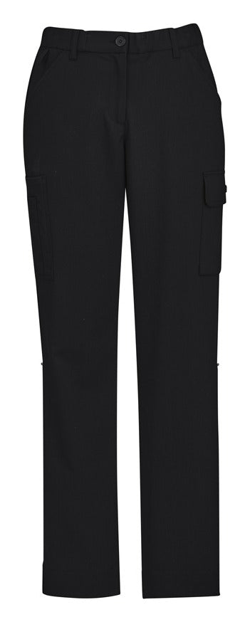 Comfort Waist Womens Cargo Pant in Black