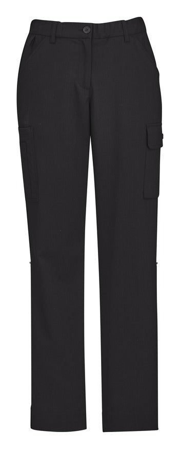 Comfort Waist Womens Cargo Pant Charcoal front view