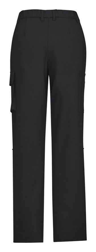 Comfort Waist Womens Cargo Pant Charcoal back view