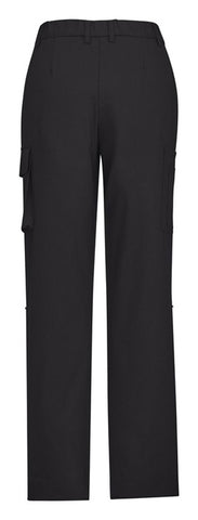 Comfort Waist Womens Cargo Pant Charcoal back view