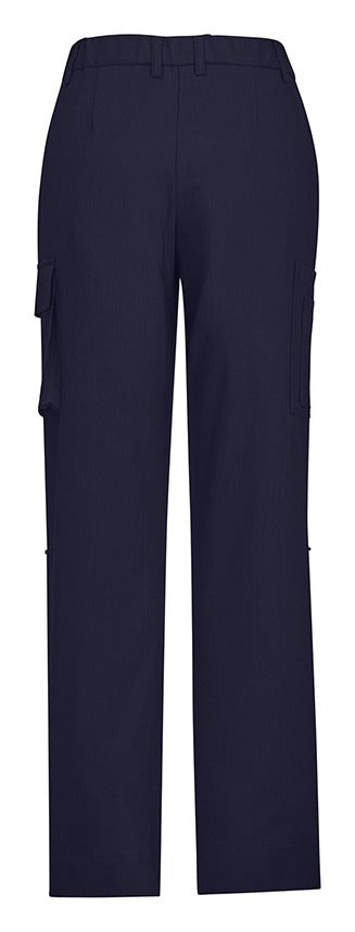 Comfort Waist Womens Cargo Pant Navy back view