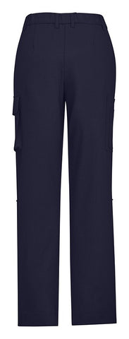 Comfort Waist Womens Cargo Pant Navy back view