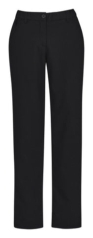 Comfort Waist Womens Straight Leg Pant Black front view