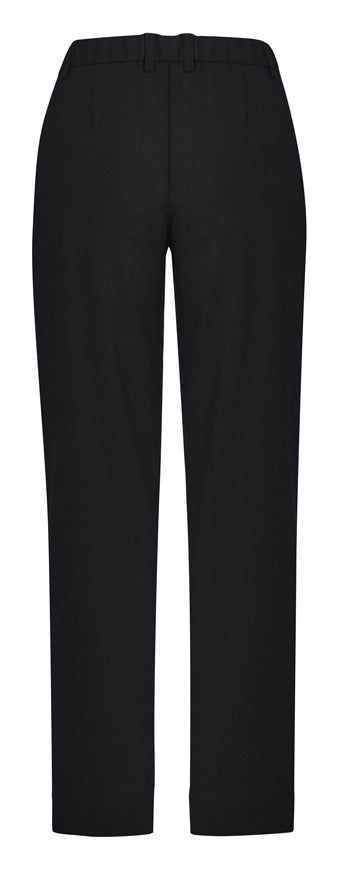 Comfort Waist Womens Straight Leg Pant Black back view