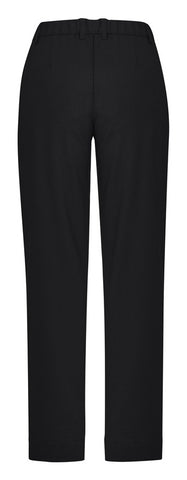 Comfort Waist Womens Straight Leg Pant Black back view