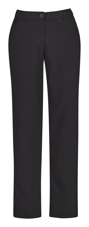 Comfort Waist Womens Straight Leg Pant Charcoal front view