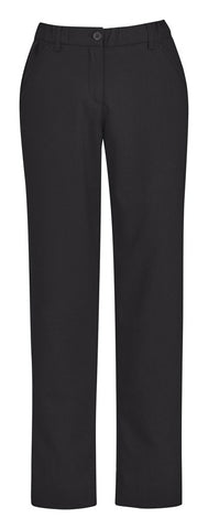 Comfort Waist Womens Straight Leg Pant Charcoal front view