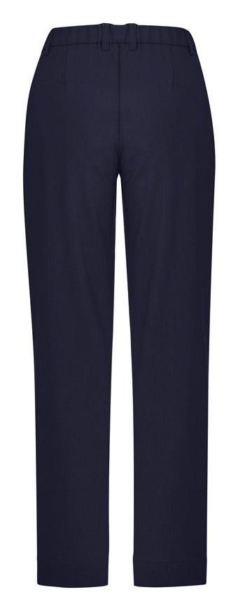 Comfort Waist Womens Straight Leg Pant Navy back view