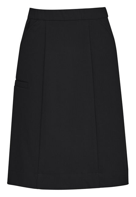 Comfort Waist Womens Cargo Skirt Black front view
