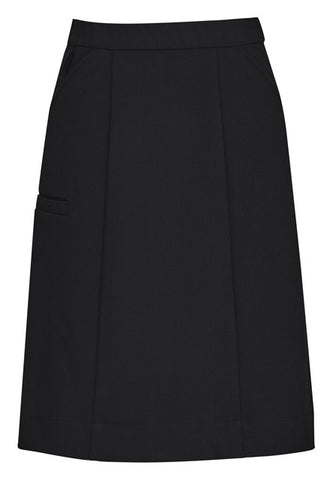 Comfort Waist Womens Cargo Skirt Black front view