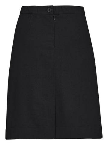 Comfort Waist Womens Cargo Skirt Black back view