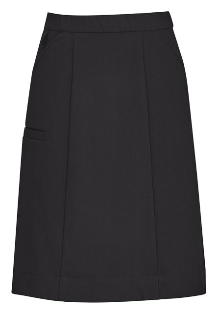 Comfort Waist Womens Cargo Skirt Charcoal front view