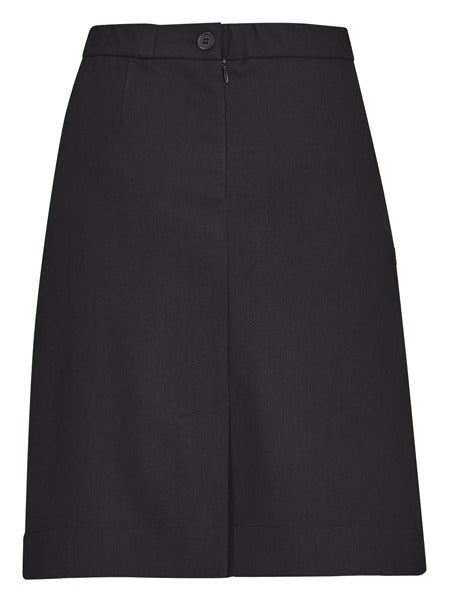 Comfort Waist Womens Cargo Skirt Charcoal back view