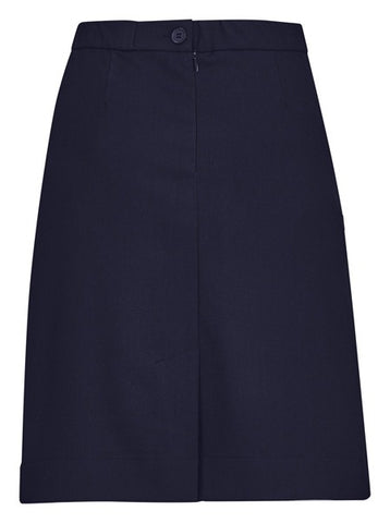 Comfort Waist Womens Cargo Skirt Navy back view