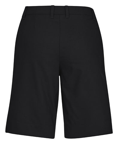 Comfort Waist Womens Cargo Short Black back view