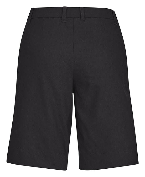 Comfort Waist Womens Cargo Short Charcoal back view