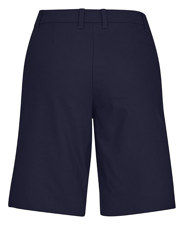 Comfort Waist Womens Cargo Short Navy back view