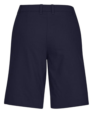 Comfort Waist Womens Cargo Short Navy back view