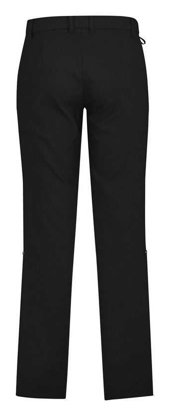 Comfort Waist Mens Flat Front Pant Black back view