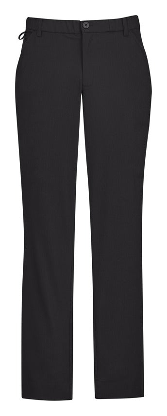 Comfort Waist Mens Flat Front Pant Charcoal front view