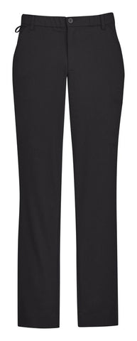 Comfort Waist Mens Flat Front Pant Charcoal front view