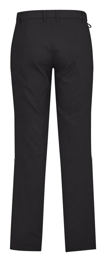 Comfort Waist Mens Flat Front Pant Charcoal back view