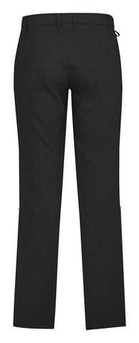 Comfort Waist Mens Flat Front Pant Charcoal back view