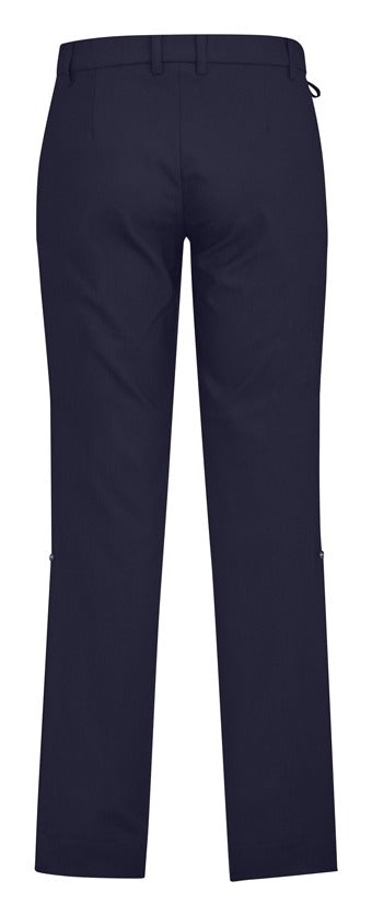 Comfort Waist Mens Flat Front Pant Navy back view