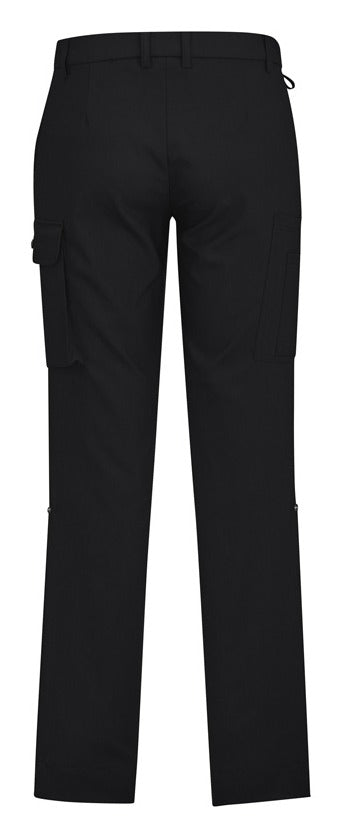 Comfort Waist Mens Cargo Pant Black back view