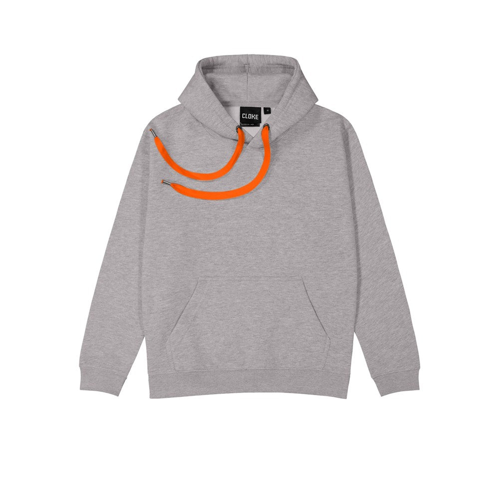 CLOKE - ColourMe Hoodie - Grey Marle - DCH - Grey Marle/Neon Orange