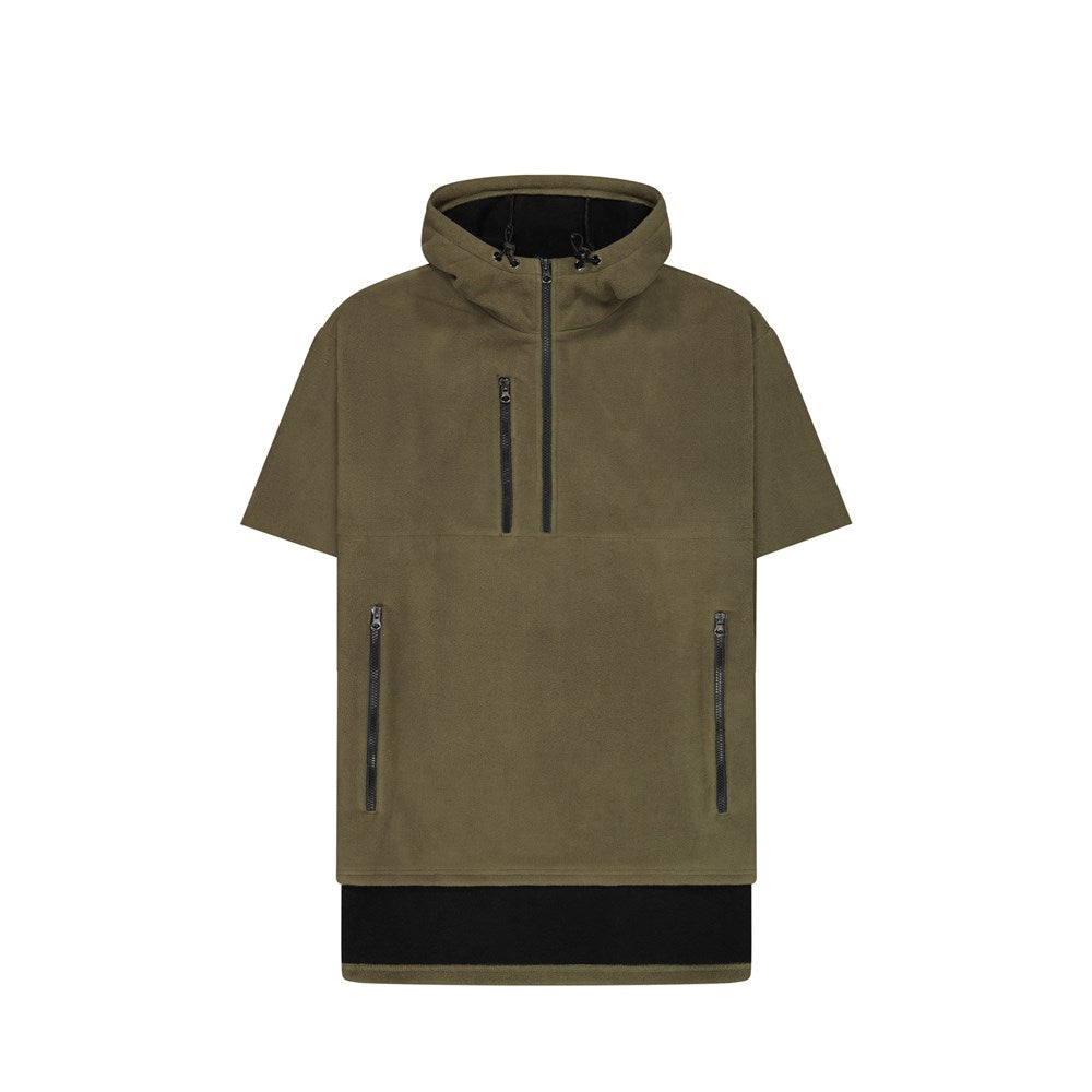 CLOKE - Short Sleeved - Hauroko Windproof Fleece - HWFS - Khaki