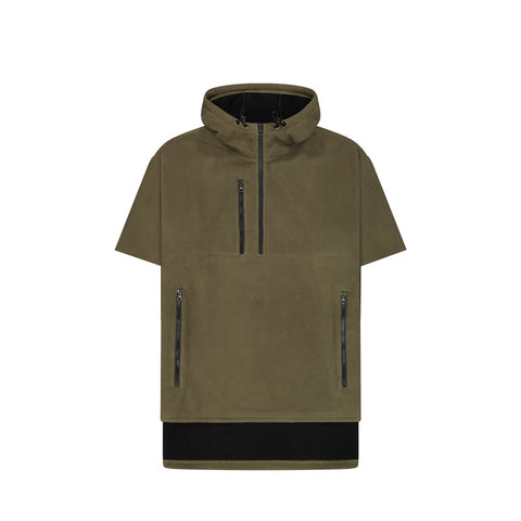 CLOKE - Short Sleeved - Hauroko Windproof Fleece - HWFS - Khaki