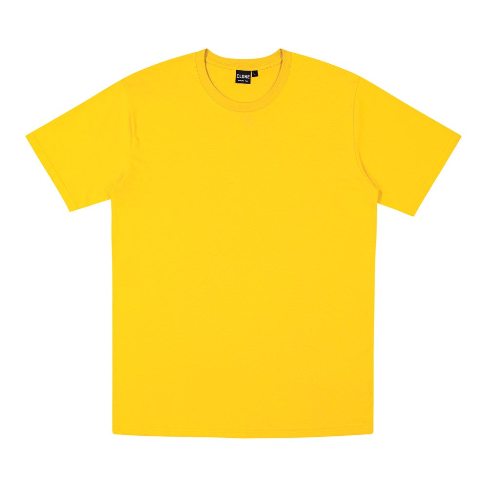 CLOKE - Outline Tee - Mens - T101 - Yellow