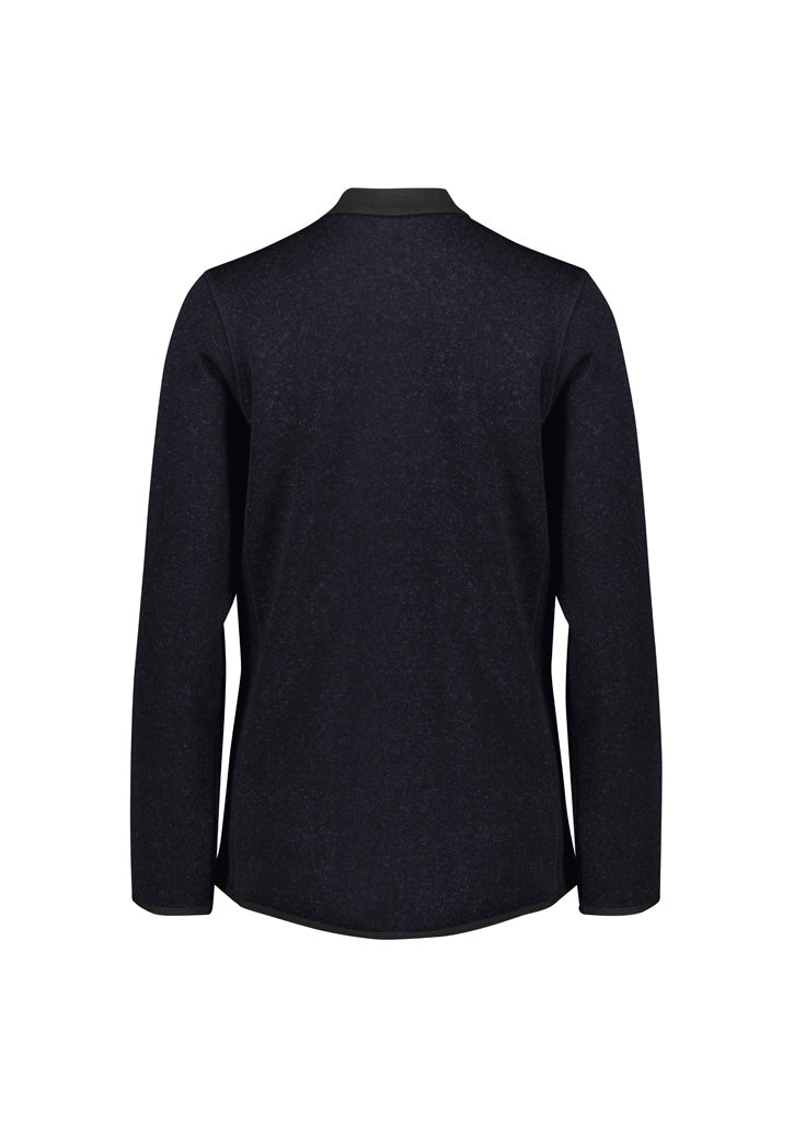 Nova Womens Zip Front Jumper Navy Marle back view