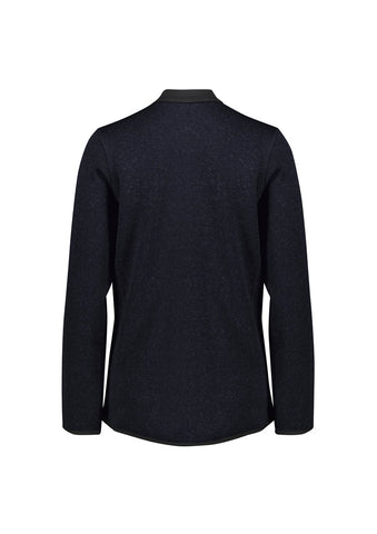 Nova Womens Zip Front Jumper Navy Marle back view