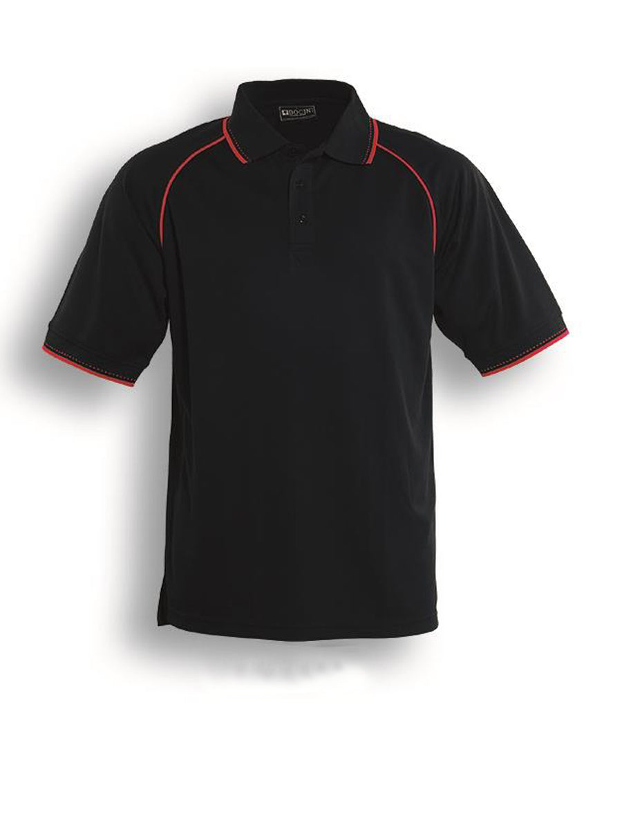 Unisex Adults Breezeway Polo in Black/Red