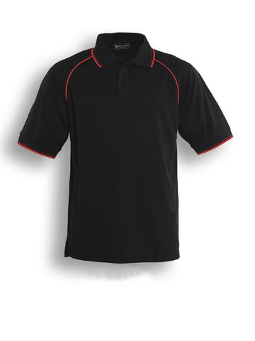 Unisex Adults Breezeway Polo in Black/Red