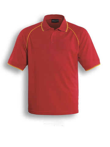 Unisex Adults Breezeway Polo in Red/Gold
