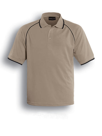 Unisex Adults Breezeway Polo in Sand/Navy