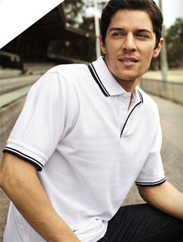 Unisex Adults Double Striped Polo, Bocini