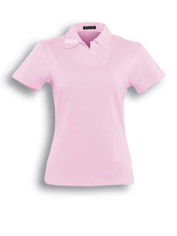 Ladies Cotton Spandex Polo in Pink
