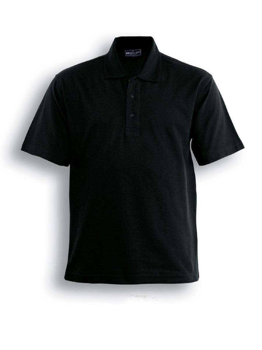 Unisex Adults Cotton Jersey Polo in Black