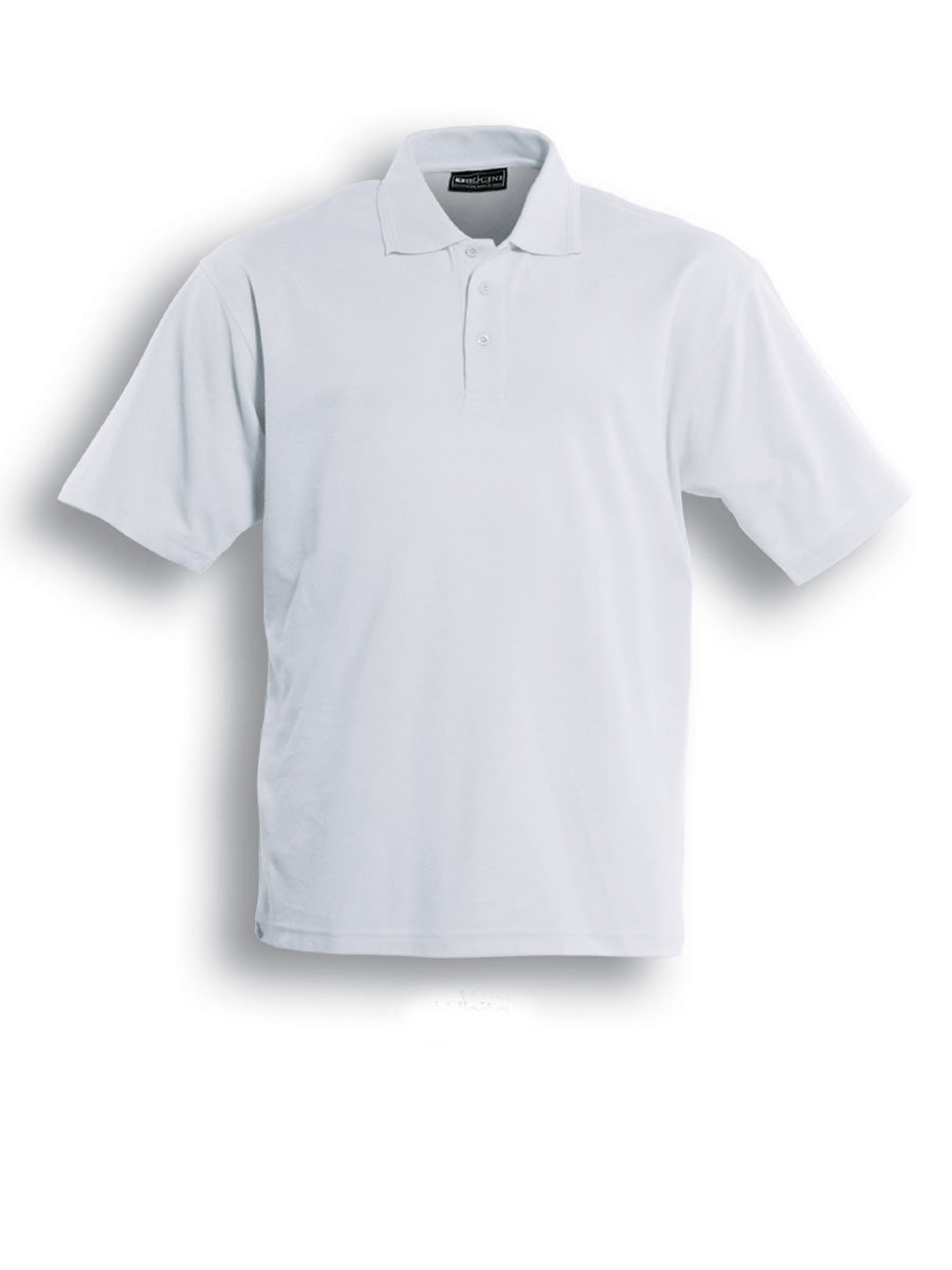 Unisex Adults Cotton Jersey Polo in White
