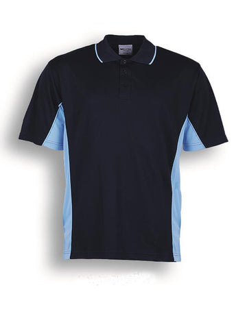 Ladies Breezeway Panel Polo in Navy/Sky Blue
