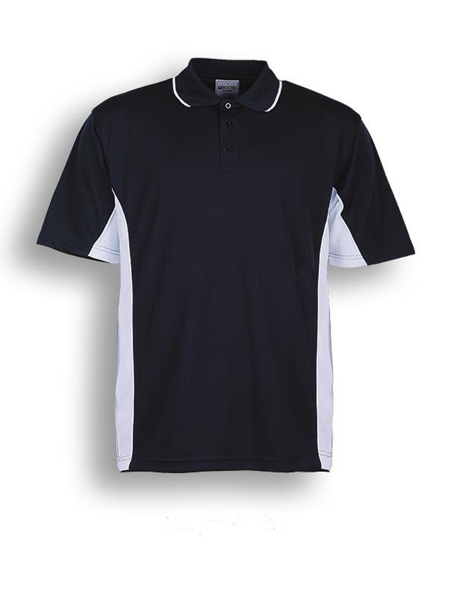 Ladies Breezeway Panel Polo in Navy/White