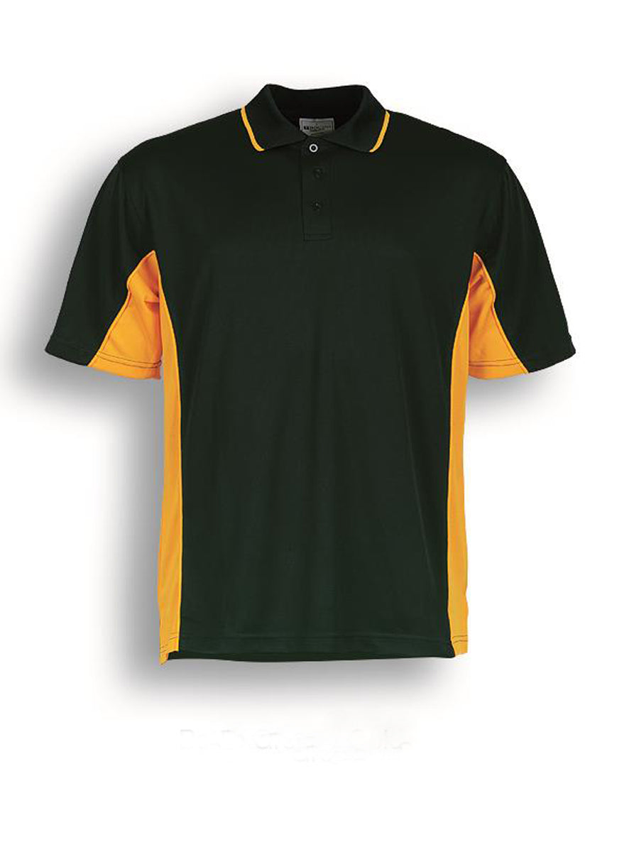 Kids Breezeway Panel Polo in Bottle Green/Gold