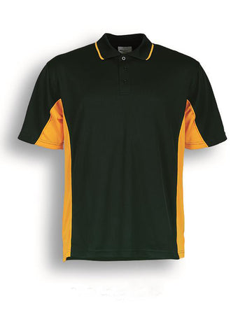 Kids Breezeway Panel Polo in Bottle Green/Gold