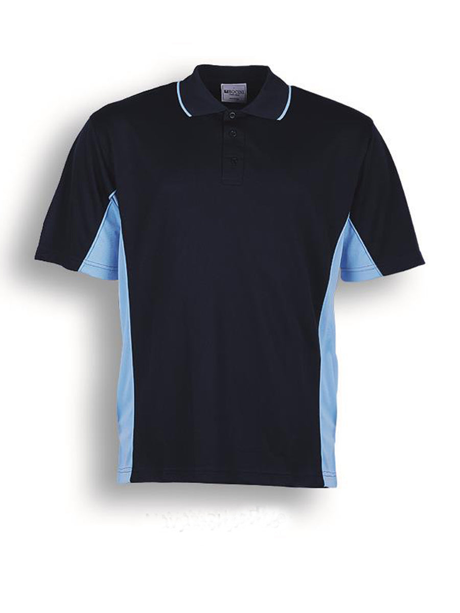 Kids Breezeway Panel Polo in Navy/Sky Blue